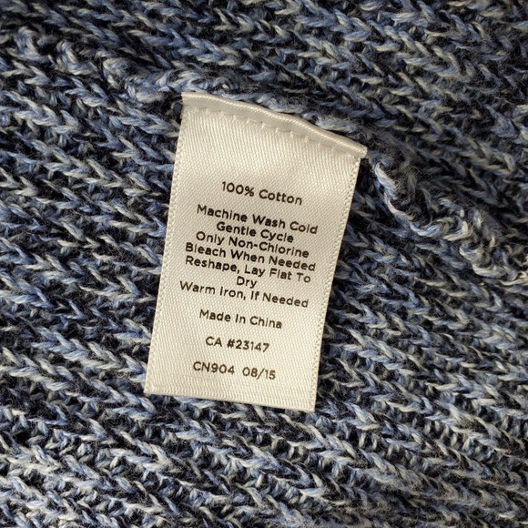 Talbots Cardigan Women Petite M Multi Cotton Tight-Knit Raglan Sleeve Open Front - Picture 6 of 6